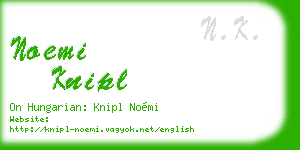 noemi knipl business card